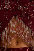 Capri Mulberry Beaded Halter Top