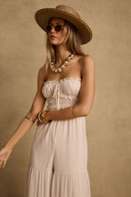 Dahlia Blush Chiffon Jumpsuit