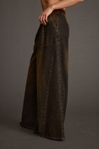 Dakota Washed Black Wide Leg Jeans