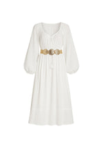 Danika White Linen Maxi Dress