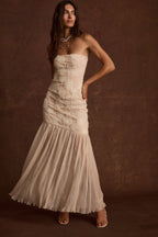 Daylight Blush Embroidered Maxi Dress