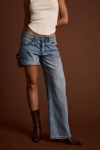 Eastwood Light One Legged Boyfriend Jeans