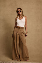 Emily White Ribbed Halter Top