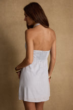 Emma Baby Blue Linen Mini Dress