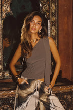 Ellery Olive One Shoulder Top