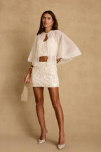 Isadora Pearl Embellished Cape