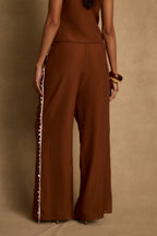 Estelle Terracotta Shell Embellished Pants