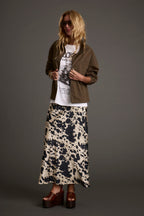 Kacey Cowhide Maxi Skirt