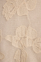 Fontaine Ivory Jacquard Fringe Midi Dress