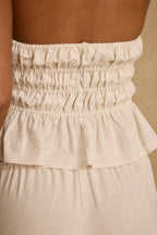 Franca Natural Linen Halter Top