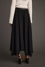 Gloria Black Midi Skirt