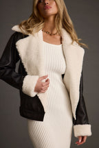 Gwyneth White Sweater Midi Dress