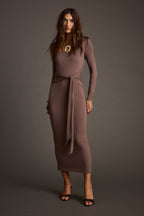 Giavana Dark Taupe Maxi Dress