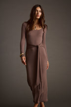 Giavana Dark Taupe Maxi Dress