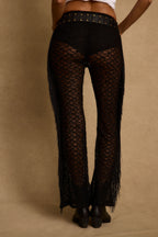 Happy Hour Black Fringe Pant