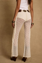 Happy Hour Cream Fringe Pants