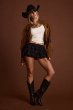 Heartstrings Black Ruffle Bloomer Shorts