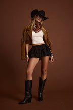 Heartstrings Black Ruffle Bloomer Shorts