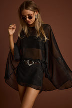 Indie Black Cape Dress