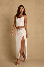Ibiza White Halter Top