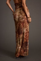 Julia Floral Mesh Maxi Skirt