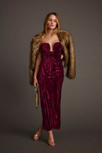 Misty Brown Faux Fur Coat