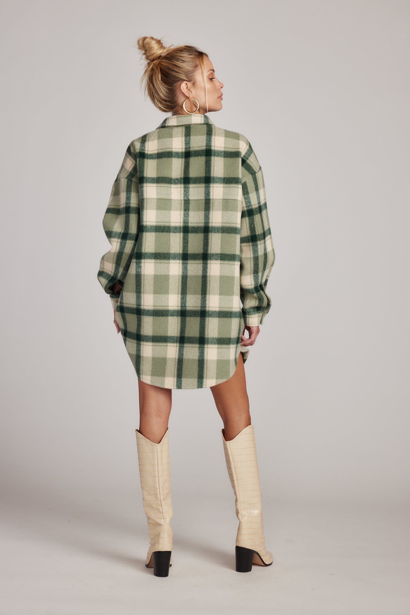 Kellan Emerald Plaid Mini Dress
