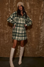 Kellan Emerald Plaid Mini Dress