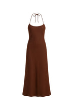 Laura Mocha Linen Maxi Dress