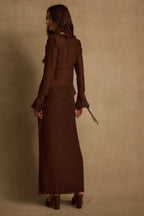 Layla Mocha Maxi Skirt