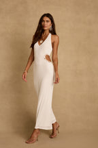 Luna Del Mar White Maxi Dress