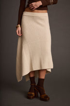 Mod Cream Asymmetrical Skirt
