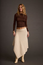 Mod Cream Asymmetrical Skirt
