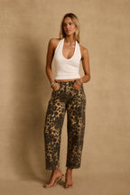 Muse Leopard Barrel Jeans