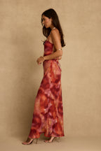 Maris Plum Floral Maxi Dress