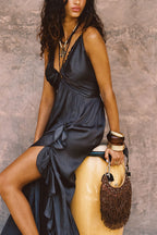 Mia Espresso Maxi Dress