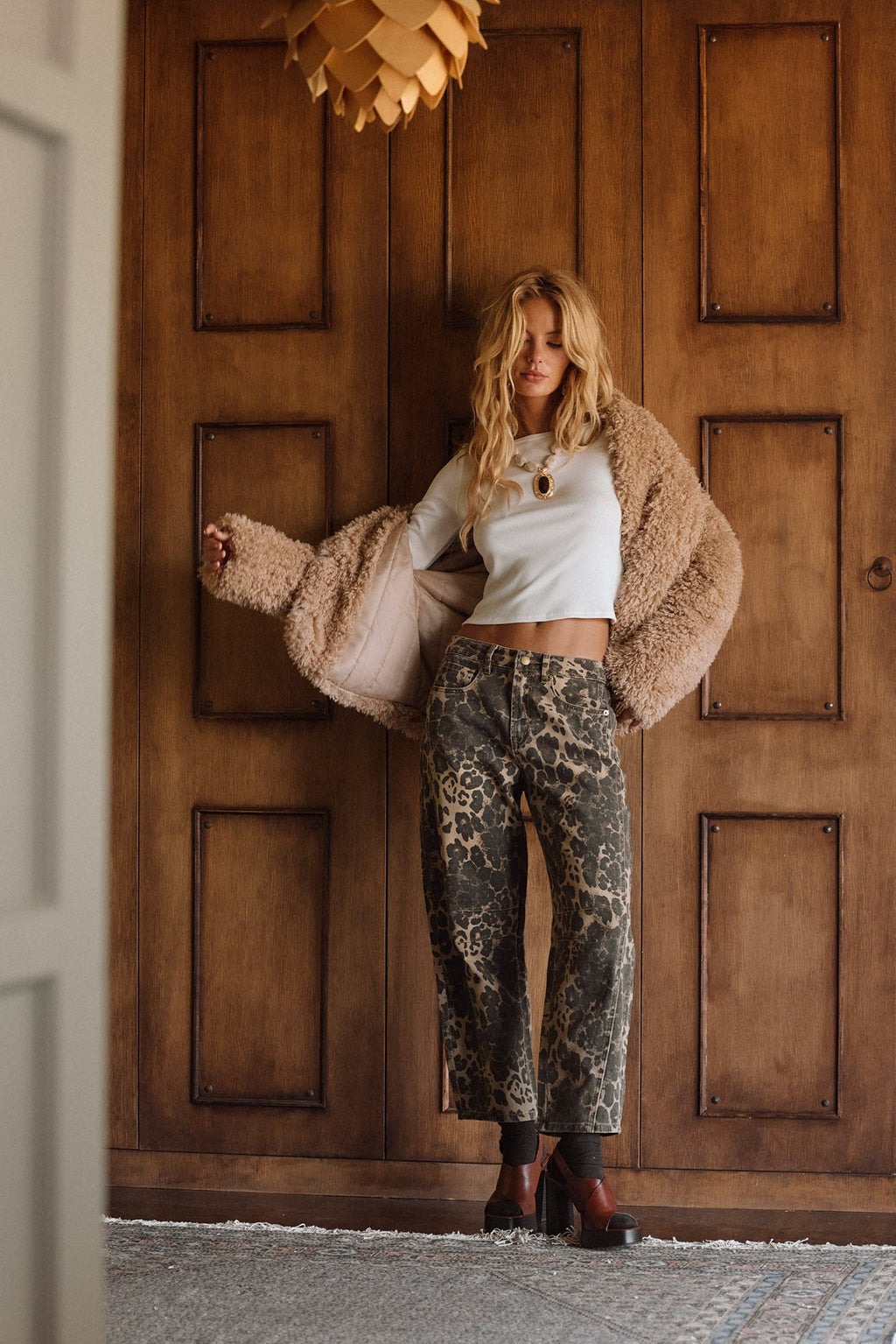 Muse Leopard Barrel Jeans