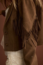 Nirvana Brown Vegan Suede Jacket