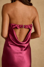 Natalia Fuschia Strapless Maxi Dress