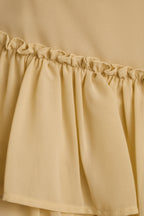 Panama Baby Yellow Chiffon Mini Skirt