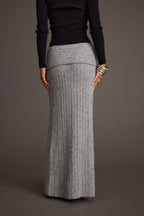 Pamela Heather Grey Sweater Maxi Skirt