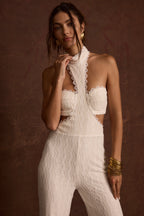Princesa White Lace Jumpsuit
