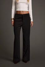 Quincy Black Low Rise Trousers