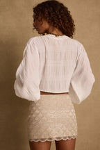 Lucinda Ivory Sequin Mini Skirt