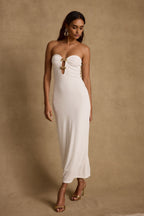 Rayne White Embellished Maxi Dress