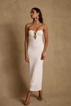 Rayne White Embellished Maxi Dress