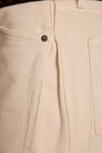 Wrenley Bone Pleated Denim Shorts
