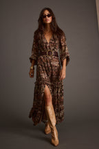 Raindance Floral Long Sleeved Maxi Dress