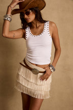 Shay White Grommet Tank