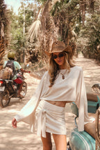 Brisa Natural Linen Mini Skirt